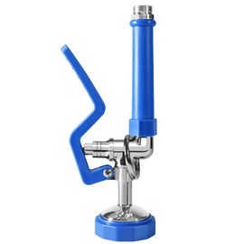 FAUAID Pre Rinse Sprayer Commercial Sink Sprayer Head,1.42GPM Spray Valve Dish Spray Nozzle with Ergonomic Handle, Faucet Parts for Commercial Kitchen Sink,Chrome Finished（Blue）