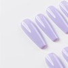 Handpainted Basic Solid Colour Long Coffin Press-on Nails, Summer Nails,