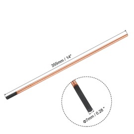 PATIKIL 10pcs 7mmx355mm(0.28"x14") Carbon Arc Air Gouging Rods Copper Graphite Coated Gouging Electrode Rods for Welding