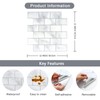CHIHUT 12''x12'' White 3D Marble Peel and Stick Backsplash Tiles