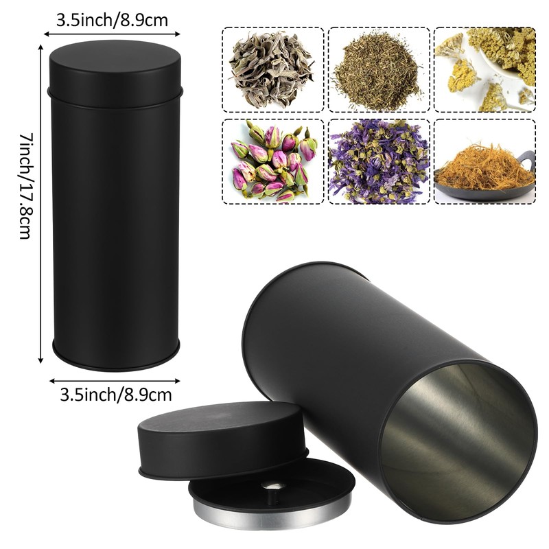 zisiueel 6 Pack Tea Tin Canister with Airtight Double Lids,