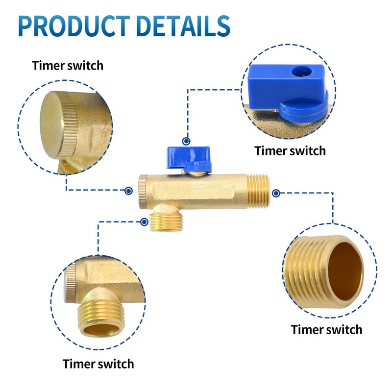 DUZFOREI AC 110V-120V/50Hz Electronic Drain Valve Tank Drain Valve, Split,