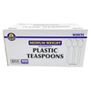 Sunset Medium Weight Bulk White Plastic Teaspoons, 1000 pieces