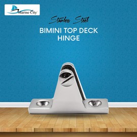 MARINE CITY 316 Stainless Steel Bimini top Deck Hinge Swivel Mount – Boat Bimini high Fitting Hardware Side Mount – Boat Top Hinges Bimini Mounts with Removable Pin (Pack of 1)