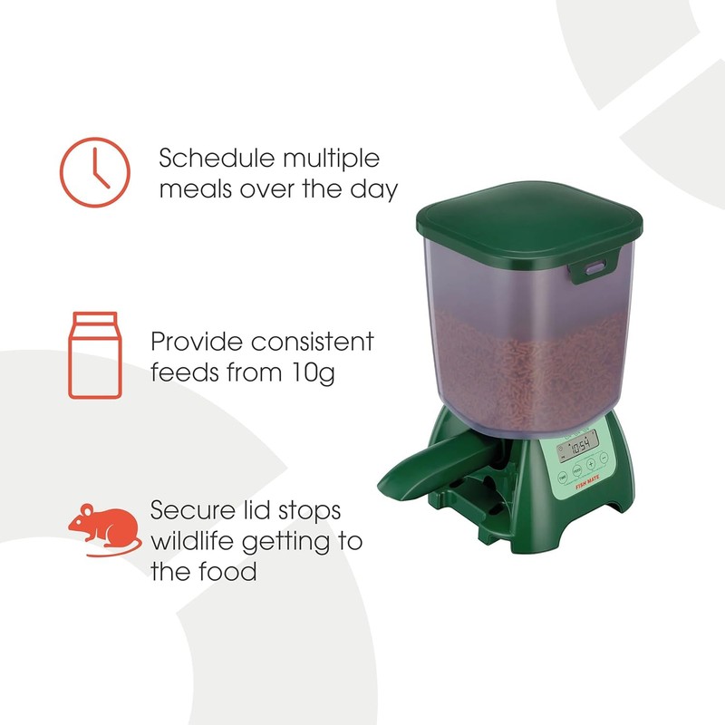 Fish Mate P7000 Automatic Pond Fish Feeder – Programmable LCD