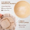 Complete Sourdough Starter Kit, Banneton Bread Proofing Basket with Glass