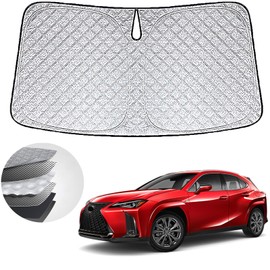 WAIROGA Lexus UX Front Sun Shade, 6-Layer Construction, Special Design, UV Protection, Storage Bag, Easy Installation, No Suction Cup, Manufacturer Direct (Silver, Lexus UX200 UX250h)