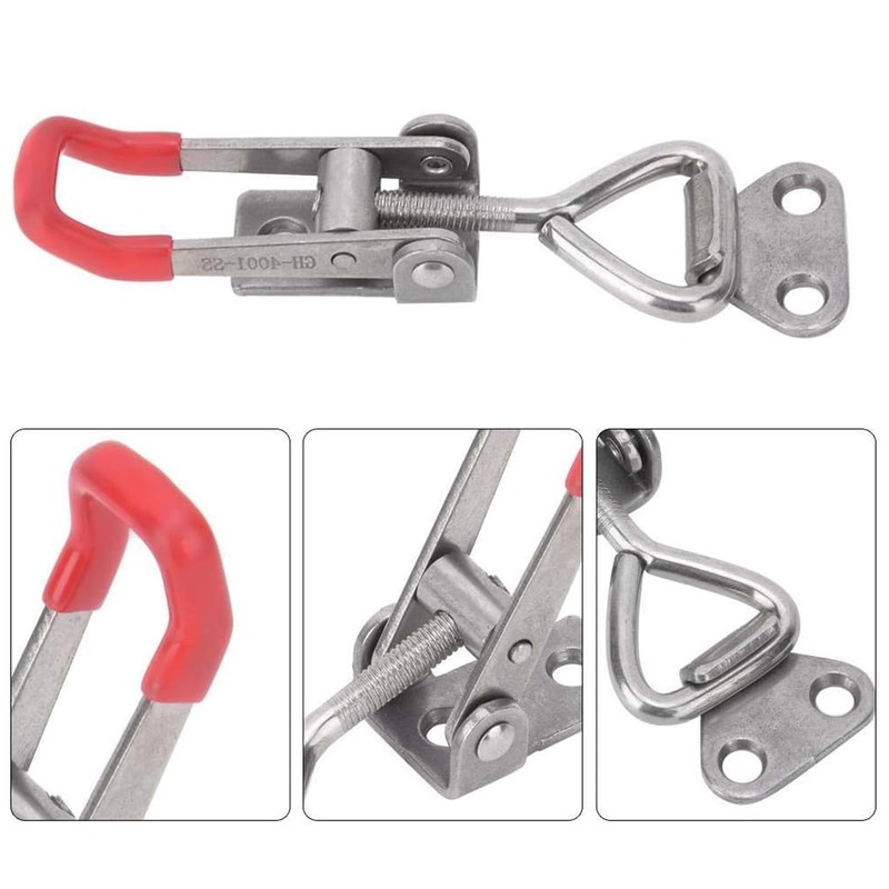 2Pcs Adjustable Toggle Clamp 304 Stainless Steel Toggle Catch Latch