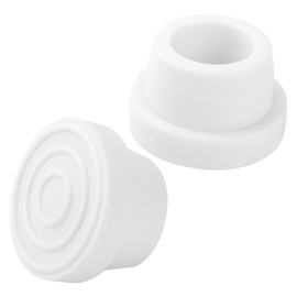 Pool Ladder Bumpers for Inground Pool, White Rubber Inside Pools Ladder Bumper Caps Fits 1.9" Standard Swimming Pool Ladders Tubing, Protective Bumper Caps for Step Ends & Liner Safety - 2 Pcs