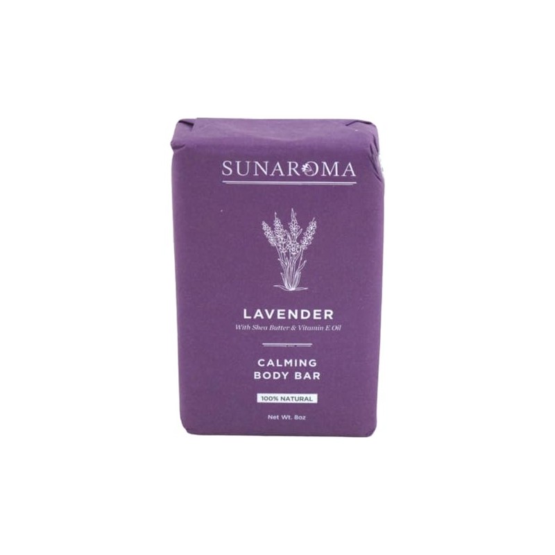 Sunaroma Soap Bar Lavender Shea + Vitamin E Oil 8