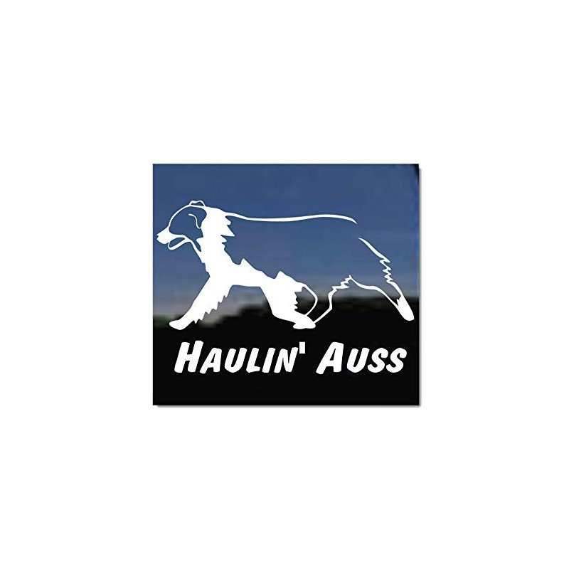 Haulin' Auss | NickerStickers® Australian Shepherd Aussie Vinyl Window Auto