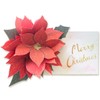 GreetingLife LY-27 Greeting Life Christmas Card Flower Pop Up Poinsettia
