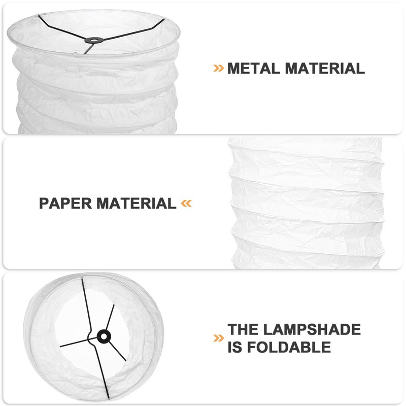 STOBOK Rice Paper Floor Lamp Shade Nordic Style Table Light