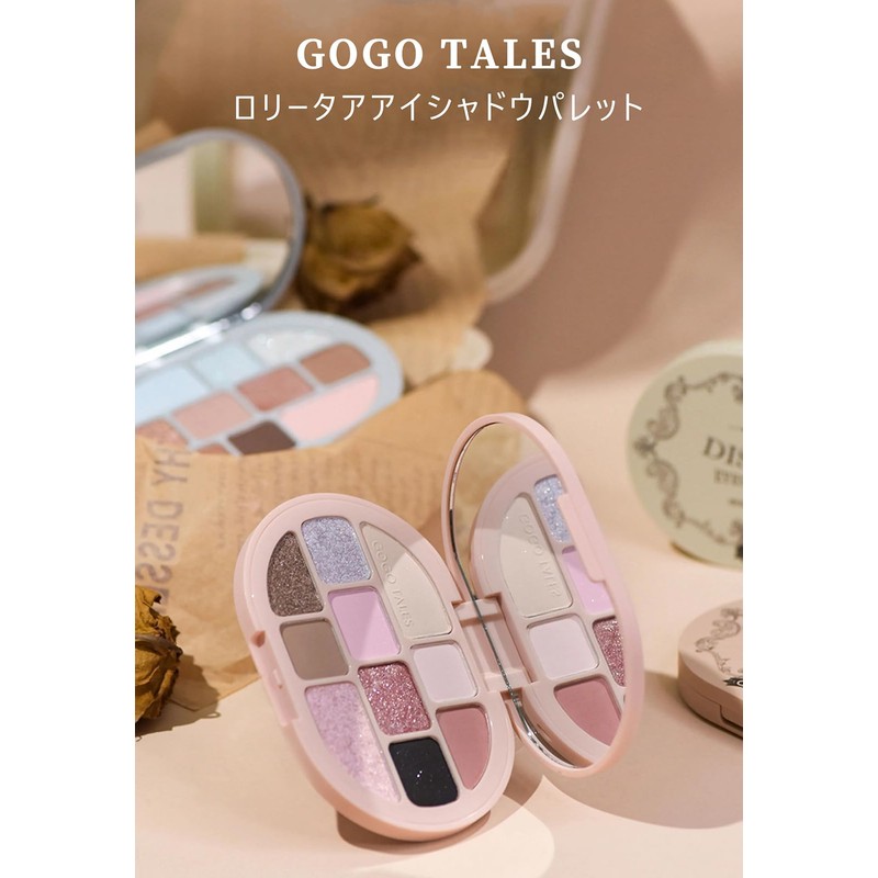GOGO TALES Eyeshadow Palette, 10 Colors, Lolita Eyeshadow, Cosmetics, Makeup