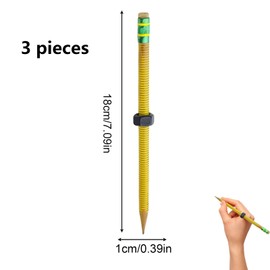 3PCS Anxiety Pen, Fidget Spinner Pen with Threaded Pencil Design, Lead Pencils for Kids and Adults, Sensory Focus Tool for Classroom, Office, and Travel, 19 X 2.5 X 1.6 Cm
