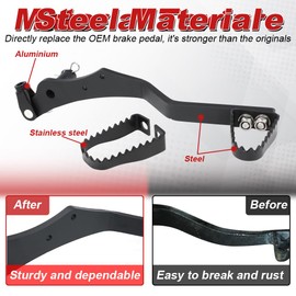 Xitomer Rear Brake Pedal Fit for DR650 1996-2025 DR 650 Motorcycle Brake Pedal Foot Lever