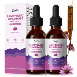 Catfit Lymphatic Drainage Supplements Drops for Immune Lymph System Support Cleanse ...