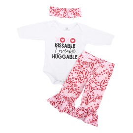 Unique Baby XOXO - Juego de canastilla para el día de San Valentín para niñas, LOVE, 18 meses