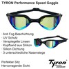 Tyron Performance Predator Swimming Goggles (Black/Metallic)