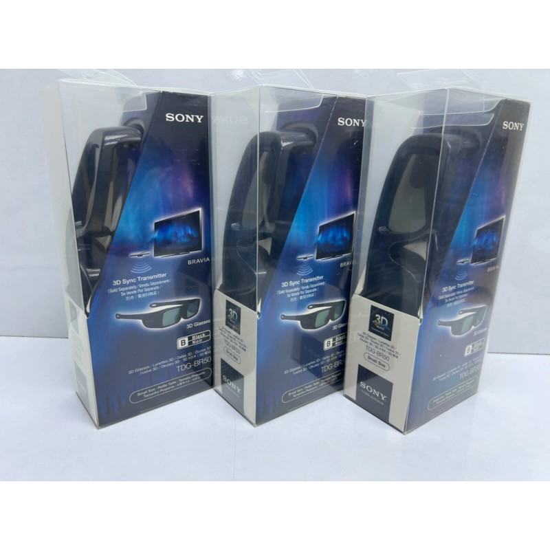 Sony TDG-BR50 3D Glasses Black Small Size (Lot 3 pcs