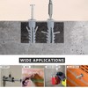 50Pcs Grey Wall Plugs 12mm Plasterboard,Raw Screw Plugs