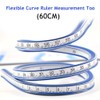 STCRERAG Flexible Curve Ruler,60cm Flexible Ruler,Plastic Measure Woodworking Tool Bendy