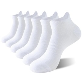 Niofind Mens Socks, 6 Pairs Trainer Socks for Men, Ankle Socks with Arch Support for Running, Sports, Work, Walking, Hiking, Cycling, Anti Blister Short Socks Breathable Cushioned Cotton Socks, 9-11