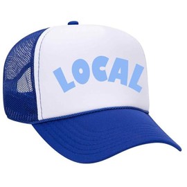 JOES SURF SHOP Local Foam Snapback Trucker Hat- Royal White