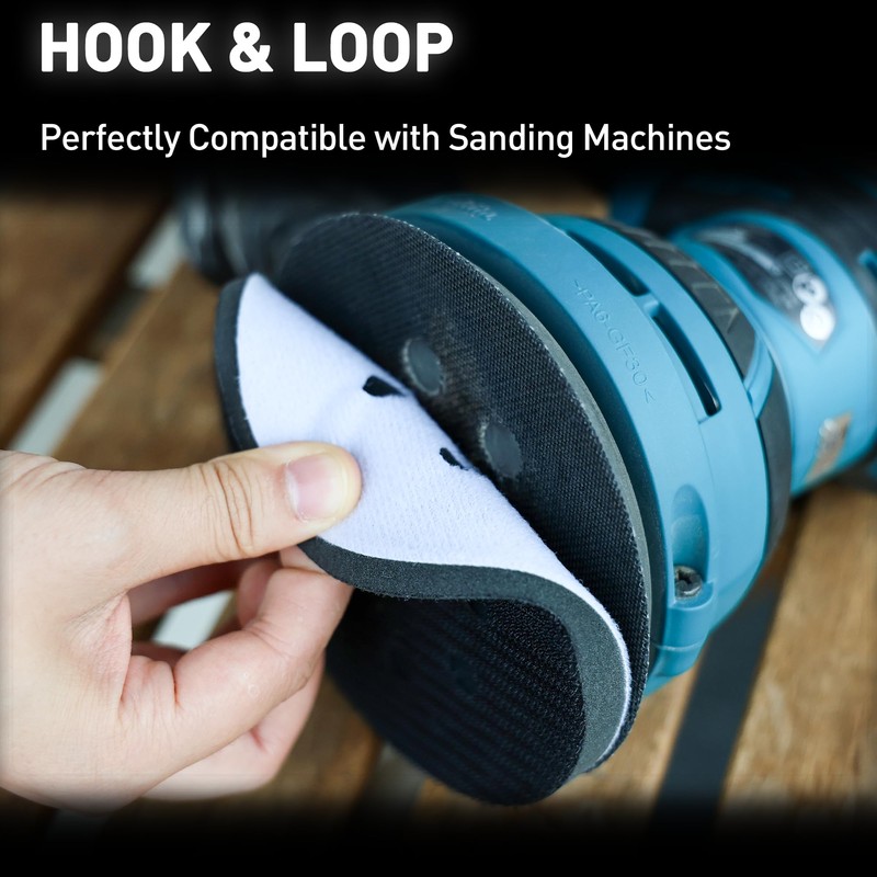 UPWOOD 5-Inch 8-Hole Soft Sponge Cushion Interface Pads, 4 Pads