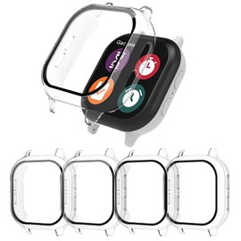 [4-Pack] Snyeest Case Compatible with Gizmo Watch 2 Screen Protector for Kids,Tempered Glass Only Compatible for Verizon Gizmo Watch 2,(Clear+Clear+Clear+Clear)