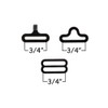 Adjustable Bow Tie Hardware Clips - 3/4" Black Metal -