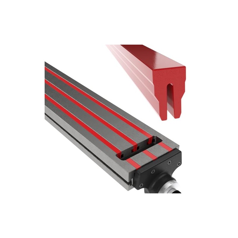 T-Slot Cover 5/8” for Milling Machine by Edge Technology (Red)