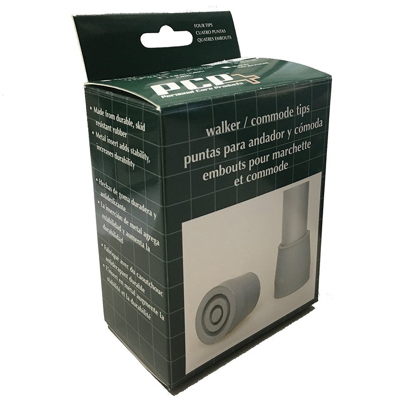 PCP Replacement Walker/Commode Tips, 7/8 inch / 2.2 cm Diameter