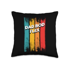 Dad Bod Flex Fitness Lifestyle Health Habits Daddy Nutrition Throw Pillow