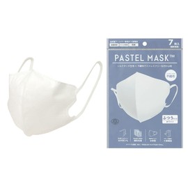 PASTEL MASK Pastel Mask, Non-woven Fabric, 3D, 3-Layer Construction, Color, Individually Packaged, Off