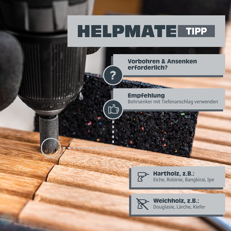 HELPMATE - Universal Screws Countersunk Head 5.0 x 70 Yellow