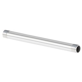 Quickun 304 Stainless Steel Pipe Fitting, 1/2" NPT x 1/2" NPT Male Malleable Nipple Cast Pipe 10" Length