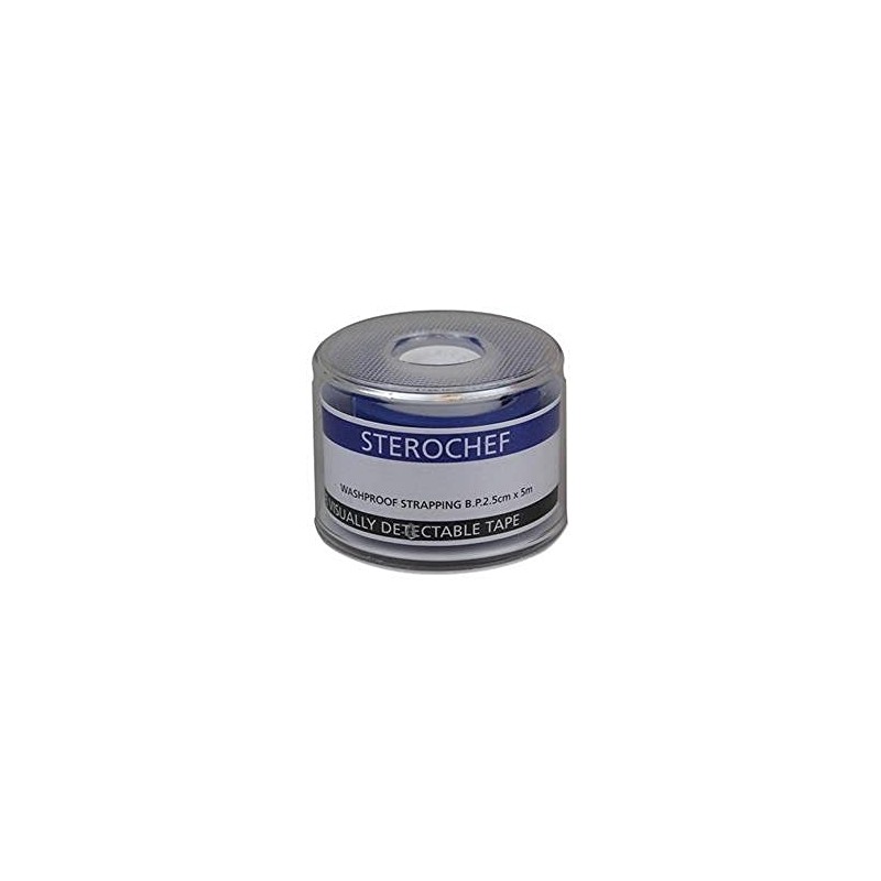 Sterochef 5682 Blue Visually Detectable Tape, 2.5 cm x 5
