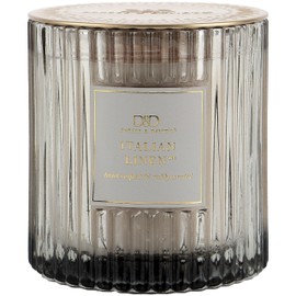 Darsee & David's, Italian Linen Ribbed Candle, 10 Ounces