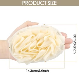 Natural Loofah Sponge,Double Sided Natural Loofah Exfoliating Body Scrubber and Mesh Pouf Bath Sponges,Eco Organic Loofah Sponge exfoliating with Hand,Exfoliating Body Shower Scrubber for Men & Women