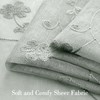 HOMEIDEAS Sage Green Sheer Curtains 84 Inches Long 2 Panels