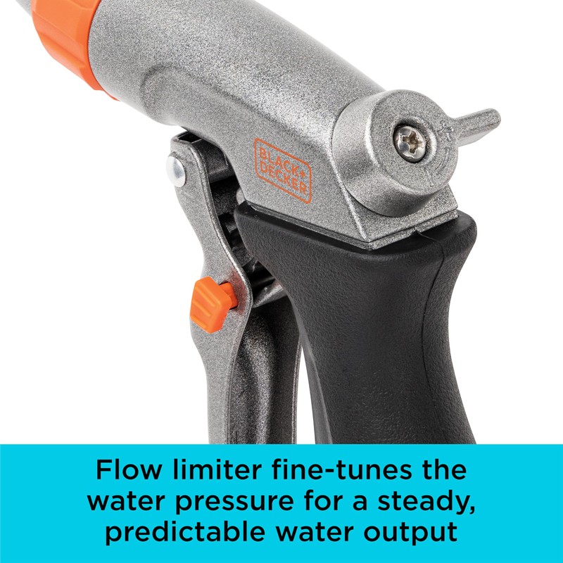 Black + Decker® Adjustable Front Trigger Nozzle – Heavy-Duty, Precision-Control