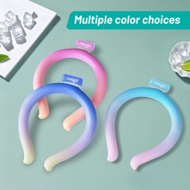 Neck Cooling Tube for Hot Weather, Reusable Ice Coolers Wearable Cooling Neck Wraps, Multi-Color Selection of Body Cooling Products - Blue Purple