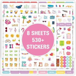 Planner Stickers 530+ New Monthly Daily Planners Vintage Holiday Seasonal Happy Scrapbook Supplies Sticker Calendar Journaling Stickers Gifts for Adults Kids Women