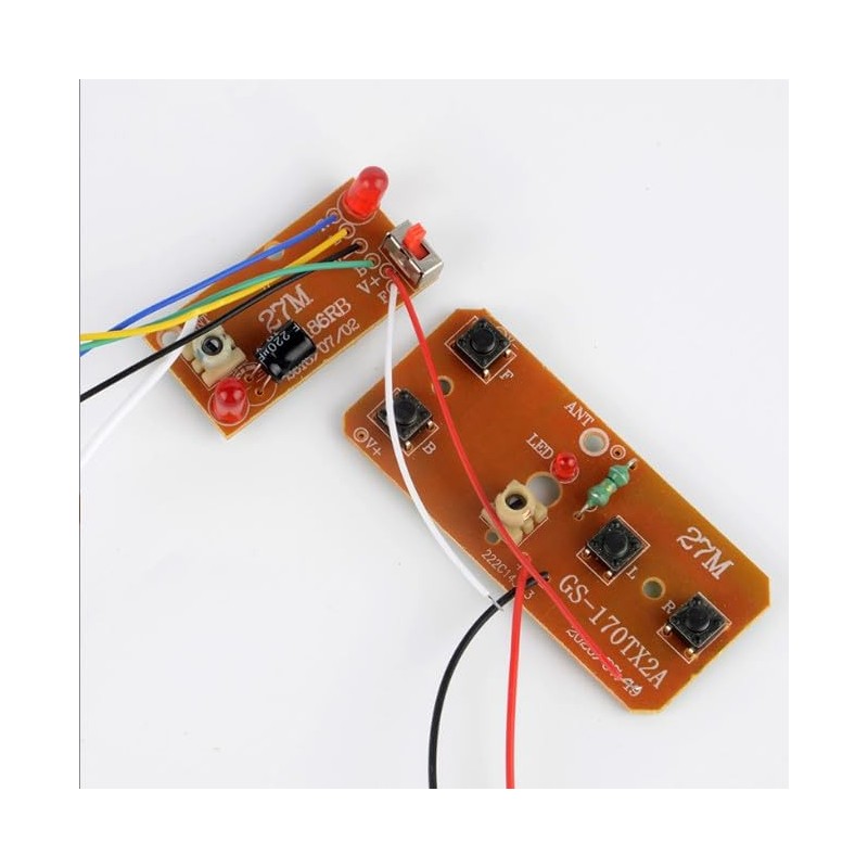 Jowxsx 2Pcs 27mhz Four-Way Remote Control Board Two-Way RC Transmitter