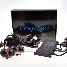 Innovited H13-3 9008 8000K Bi xenon HI/LO HID Xenon Bulbs with 35W BLKCO Slim Digital Ballast Bundle (Lighting Blue)