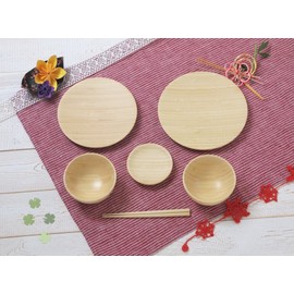 agney* Beginning Eating Set of 6, Made in Japan, Natural Bamboo, Dishwasher Safe, Normal Type