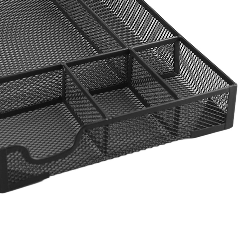 Metal Mesh Drawer Organizer Tray 5 Grids Multipurpose Stable Prevent