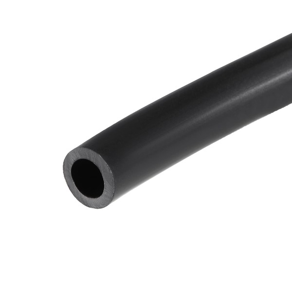 uxcell Lubricant Hose Rubber Water Hose Tube, Black, Inner Diameter