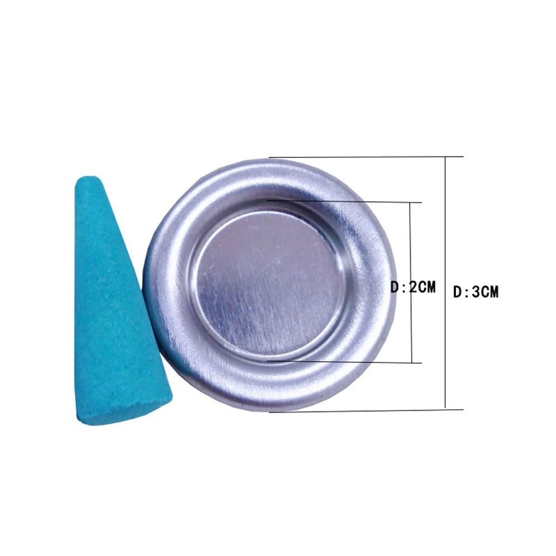 50Pcs Mini Metal Tower Incense Holder Plate Incense Cones Holder
